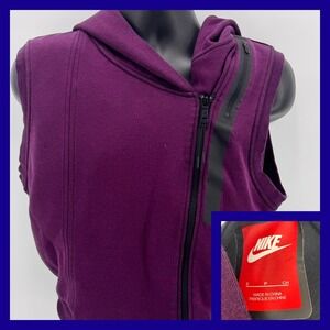 Nike Tech Fleece Sleeveless Hoodie Vest Purple Size S